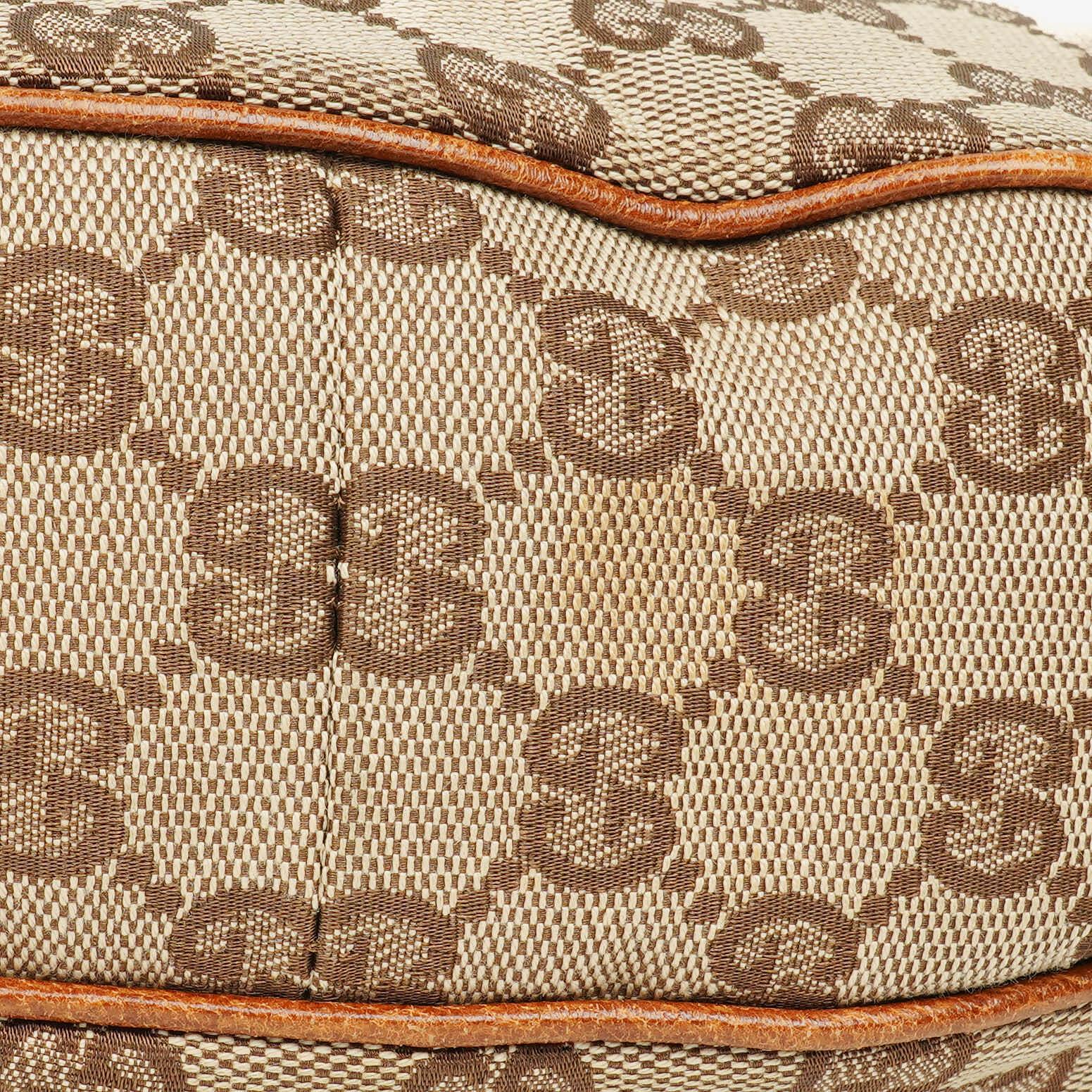 Gucci Hobo-Tasche aus GG Canvas mit Bambusring