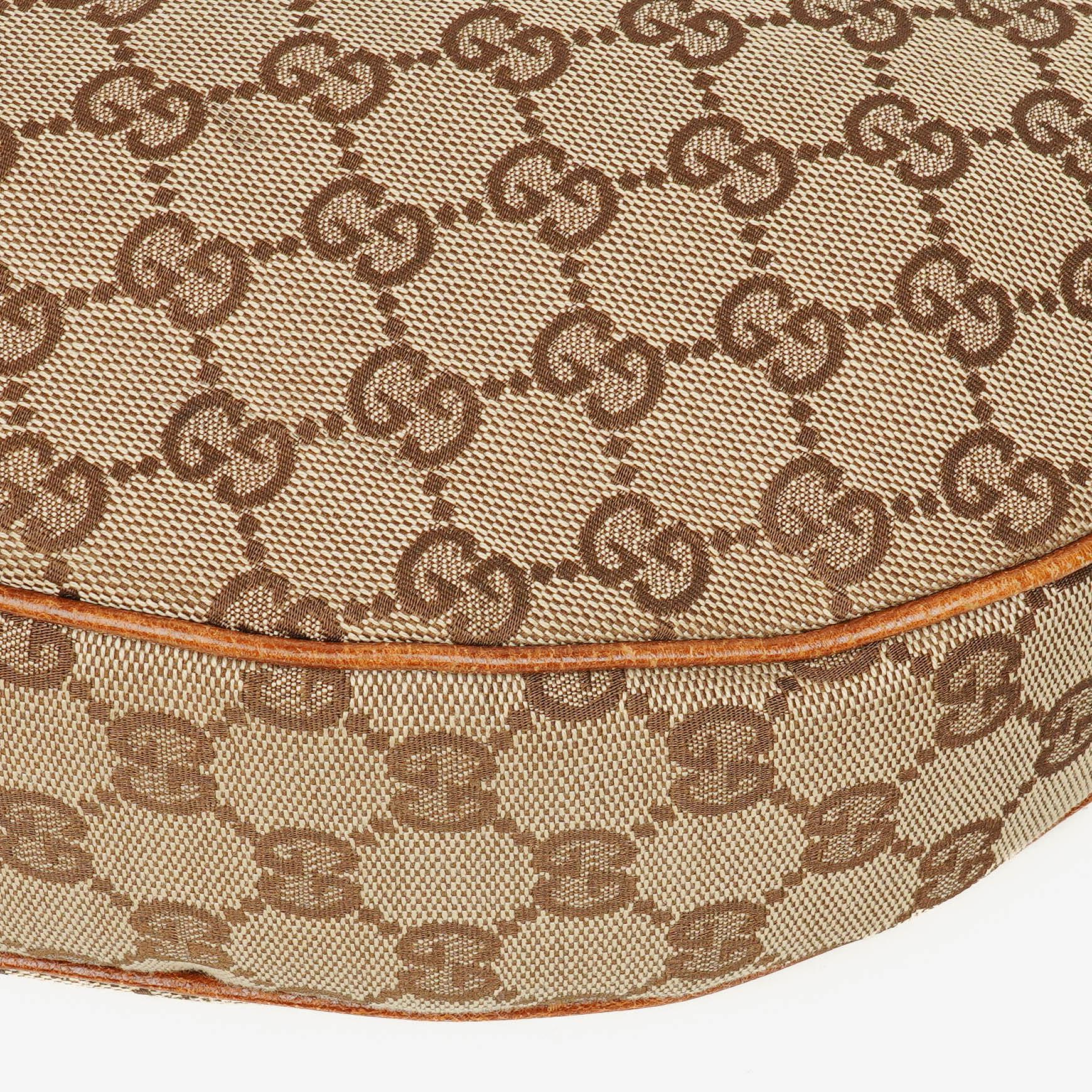 Gucci Hobo-Tasche aus GG Canvas mit Bambusring