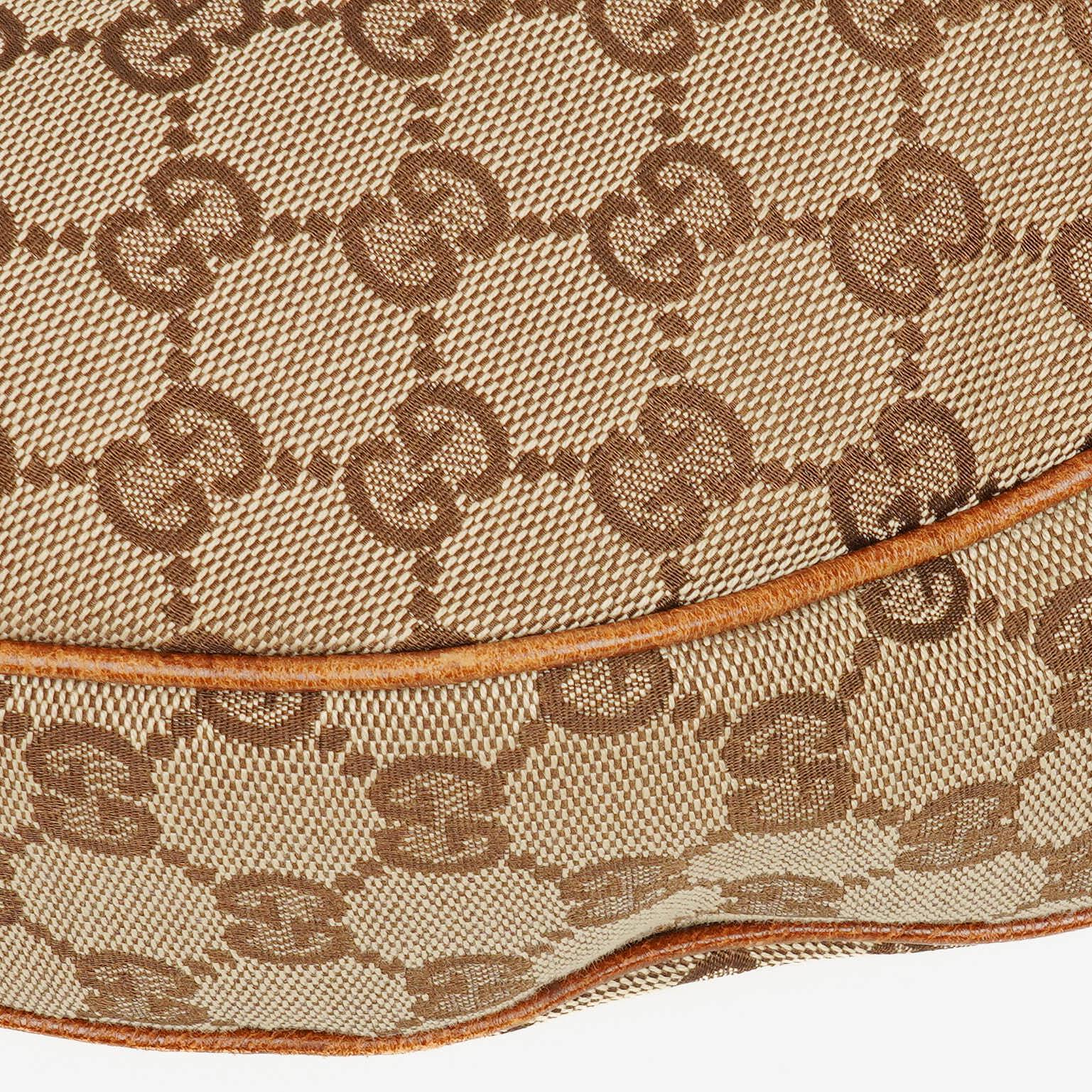 Gucci Hobo-Tasche aus GG Canvas mit Bambusring