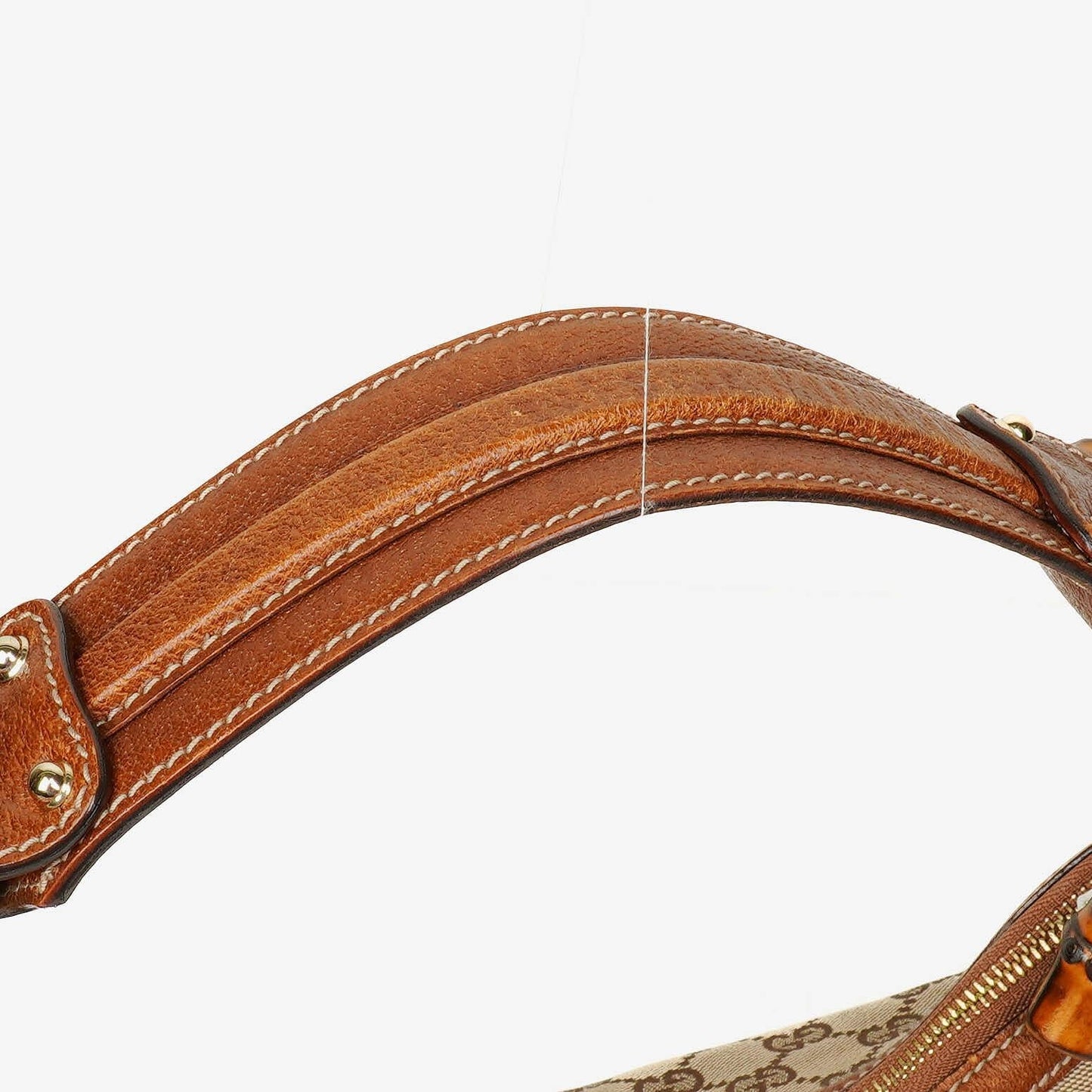 Gucci Hobo-Tasche aus GG Canvas mit Bambusring