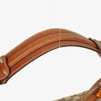 Gucci Hobo-Tasche aus GG Canvas mit Bambusring