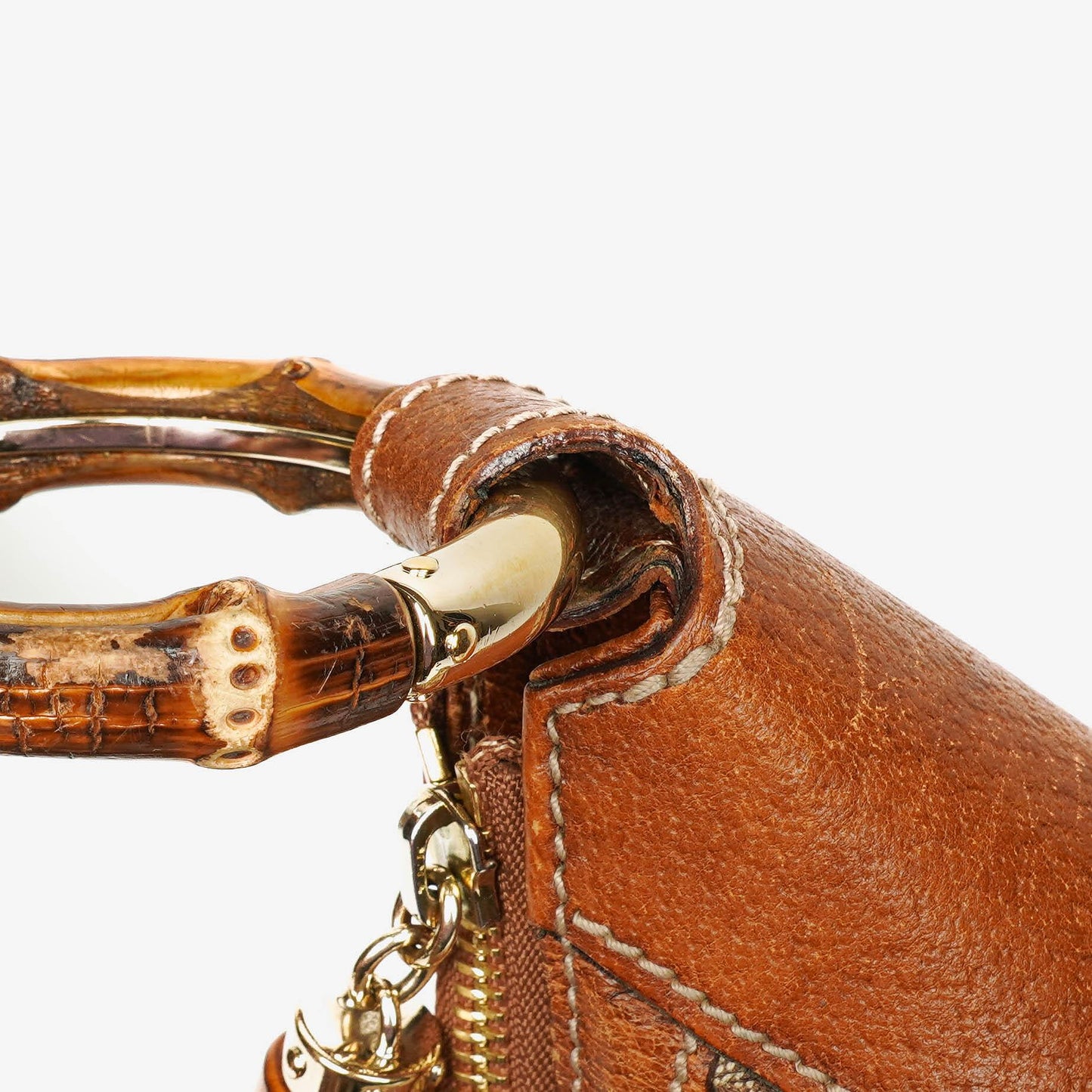 Gucci Hobo-Tasche aus GG Canvas mit Bambusring