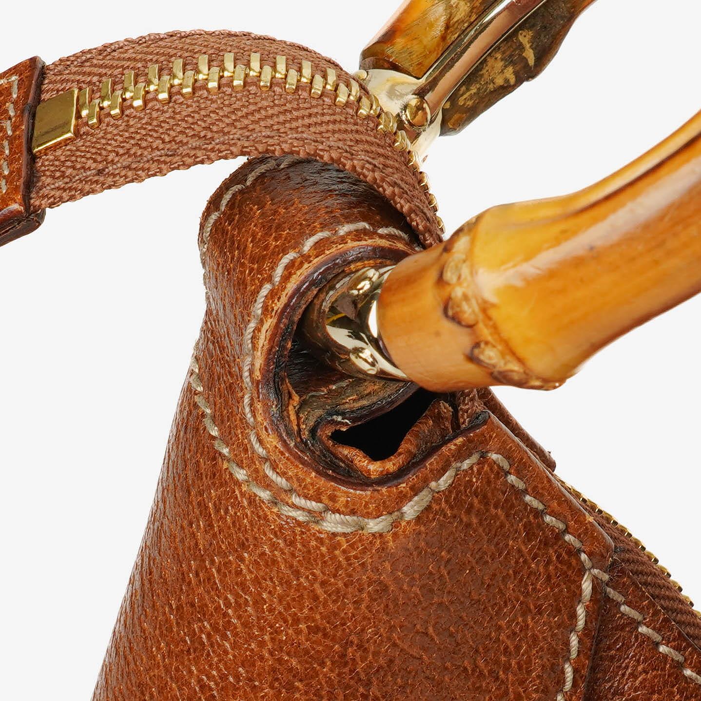 Gucci Hobo-Tasche aus GG Canvas mit Bambusring