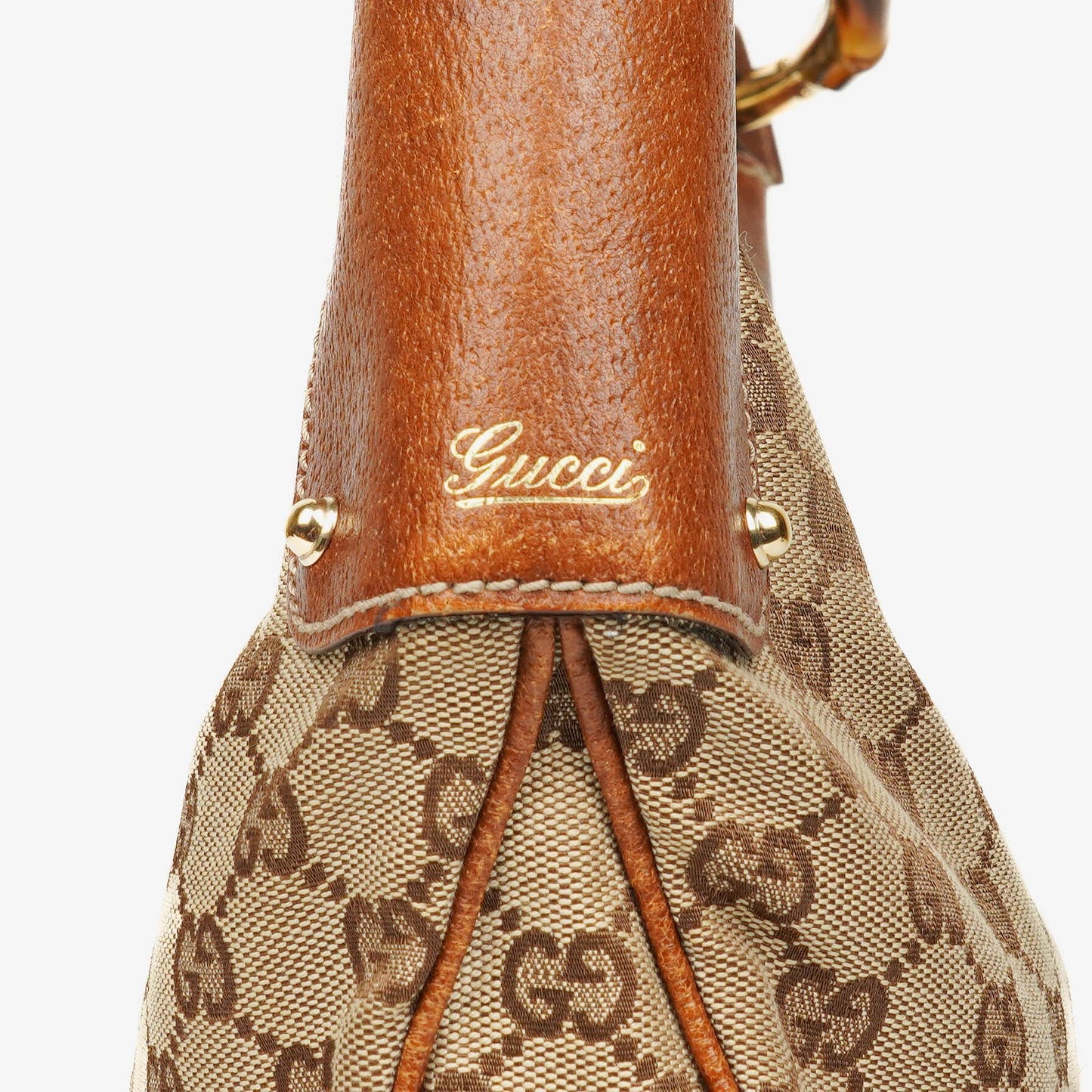 Gucci Hobo-Tasche aus GG Canvas mit Bambusring