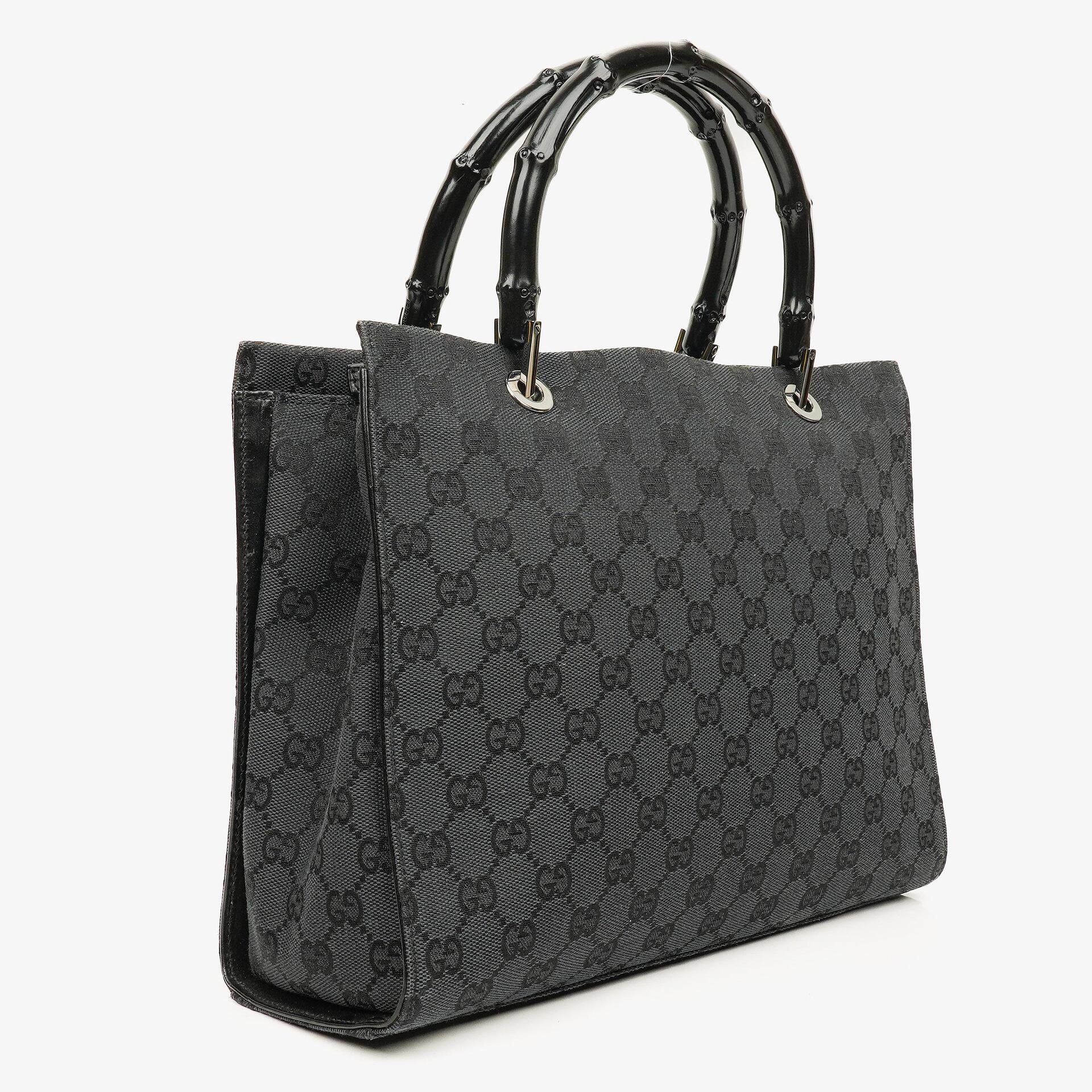 Gucci Tote Tasche aus GG Canvas mit Bambus-Top-Handle