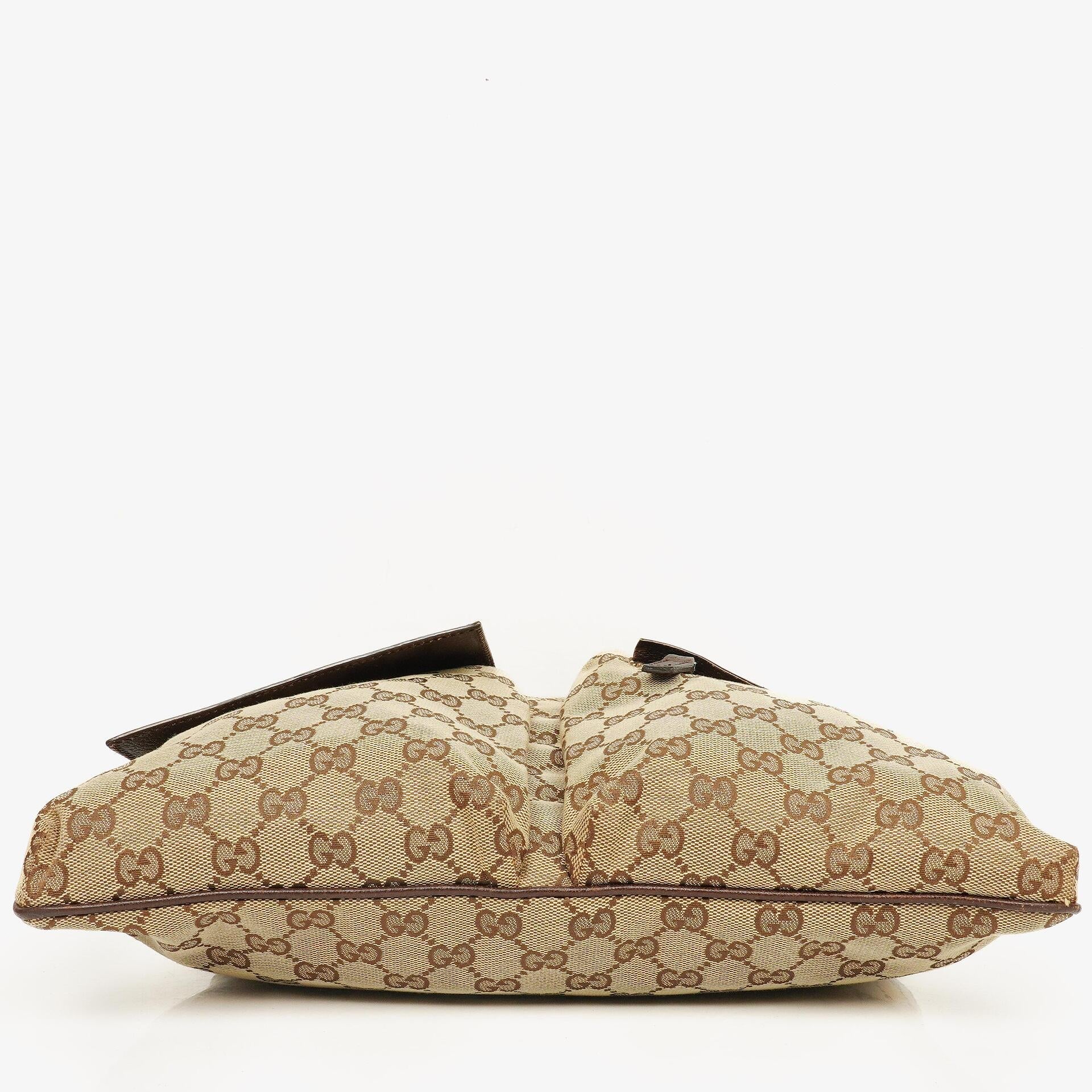 Gucci Web Messenger Tasche aus GG Canvas mit Doppeltasche