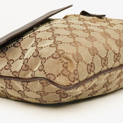 Gucci Web Messenger Tasche aus GG Canvas mit Doppeltasche
