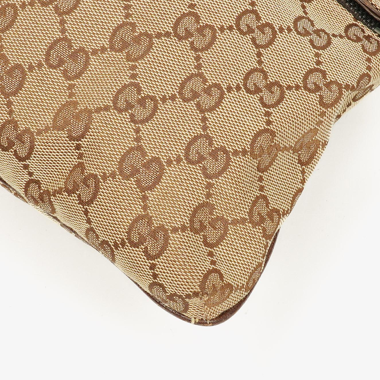 Gucci Web Messenger Tasche aus GG Canvas mit Doppeltasche
