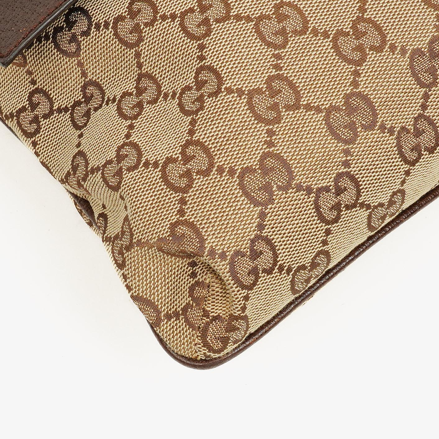 Gucci Web Messenger Tasche aus GG Canvas mit Doppeltasche