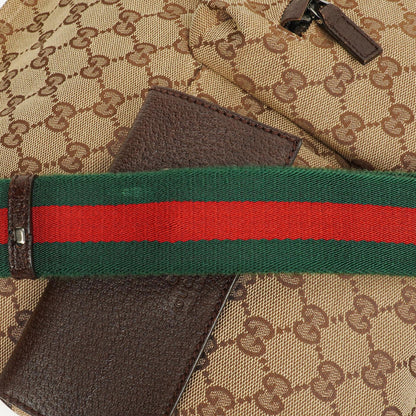 Gucci Web Messenger Tasche aus GG Canvas mit Doppeltasche