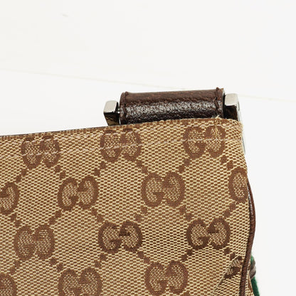 Gucci Web Messenger Tasche aus GG Canvas mit Doppeltasche