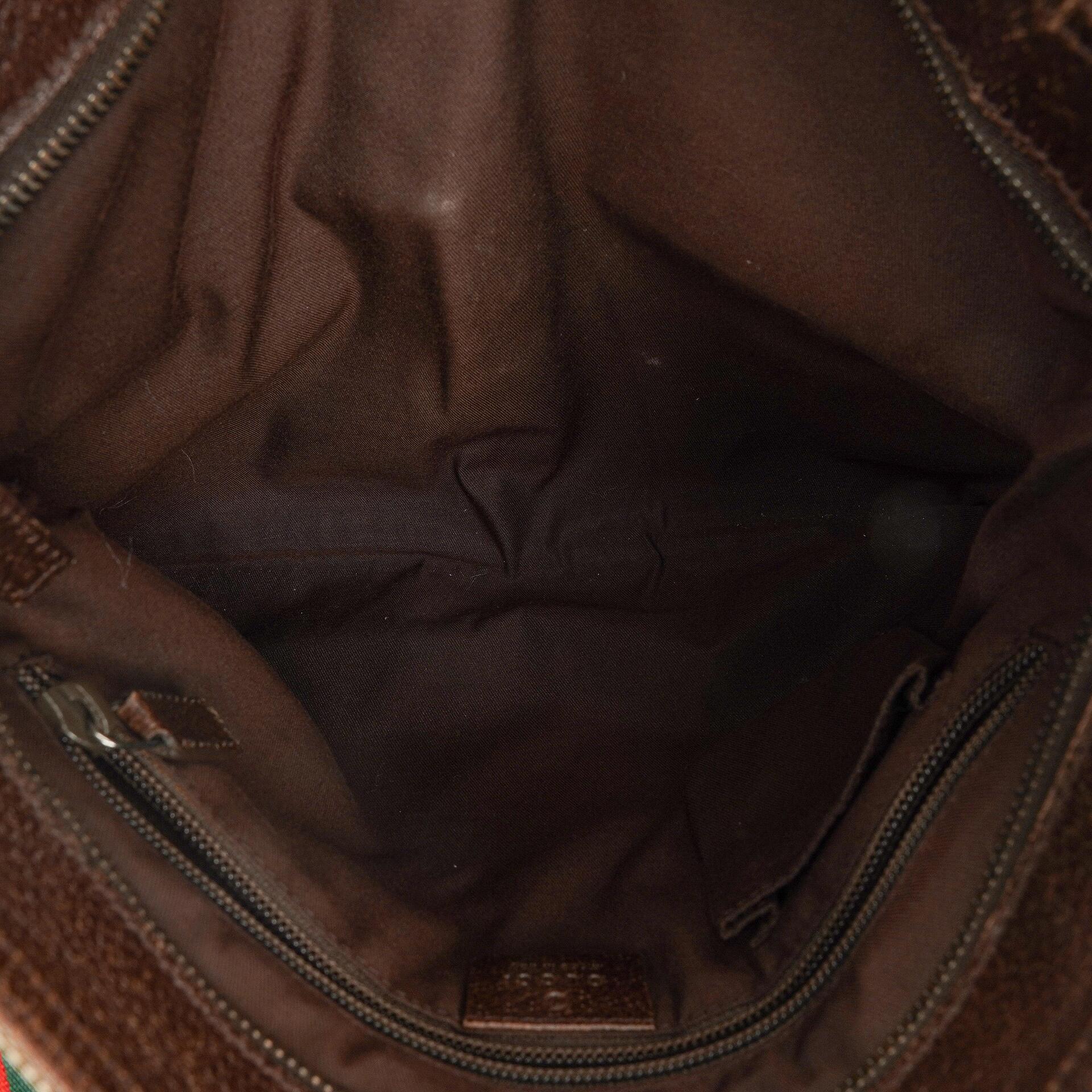 Gucci Web Messenger Tasche aus GG Canvas mit Doppeltasche