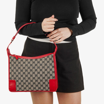 Gucci GG Canvas Schulter-Hobo Tasche
