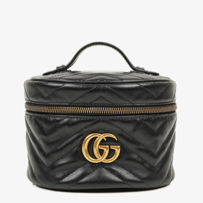Gucci GG Marmont runder schwarzer Rucksack