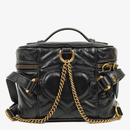 Gucci GG Marmont runder schwarzer Rucksack