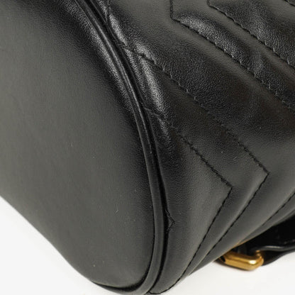 Gucci GG Marmont runder schwarzer Rucksack