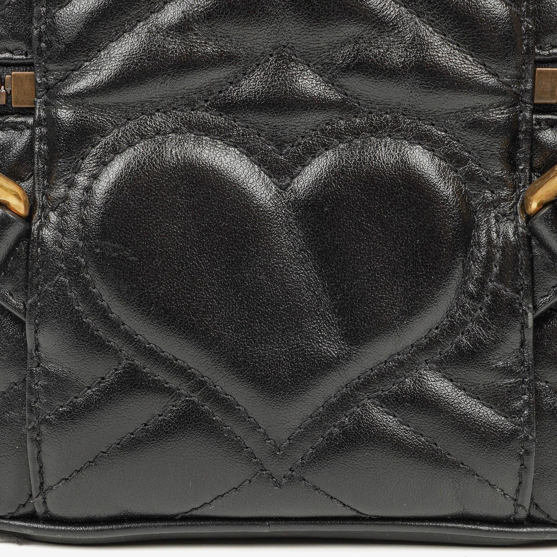 Gucci GG Marmont runder schwarzer Rucksack