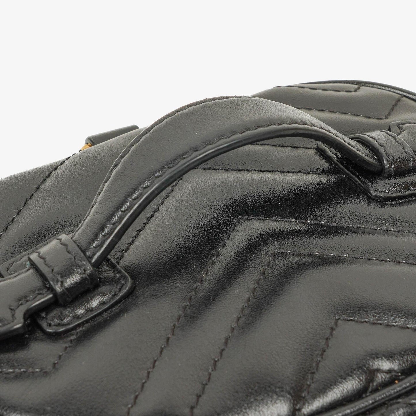 Gucci GG Marmont runder schwarzer Rucksack