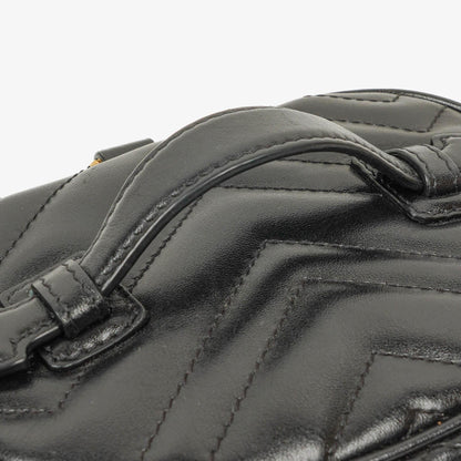Gucci GG Marmont runder schwarzer Rucksack