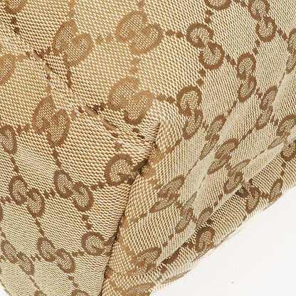 Gucci GG Monogram Canvas Top-Handle-Tasche in Beige mit Bambusgriff