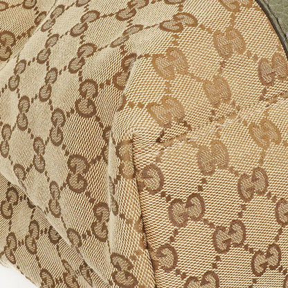 Gucci GG Monogram Canvas Top-Handle-Tasche in Beige mit Bambusgriff