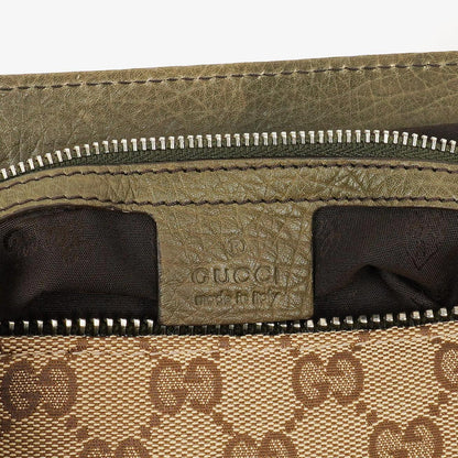 Gucci GG Monogram Canvas Top-Handle-Tasche in Beige mit Bambusgriff