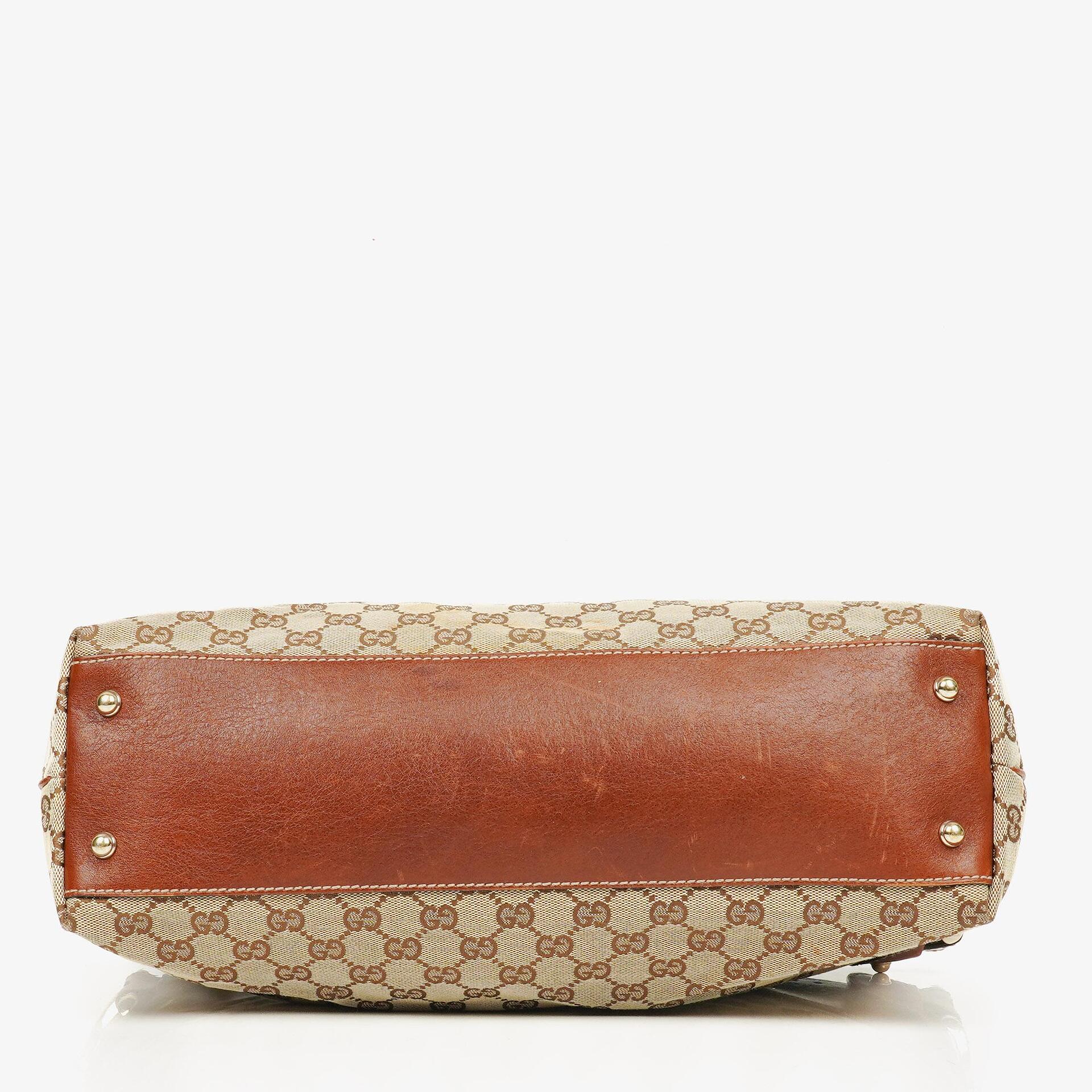 Gucci GG Monogram Canvas Handtasche in Beige/Braun
