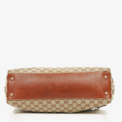 Gucci GG Monogram Canvas Handtasche in Beige/Braun