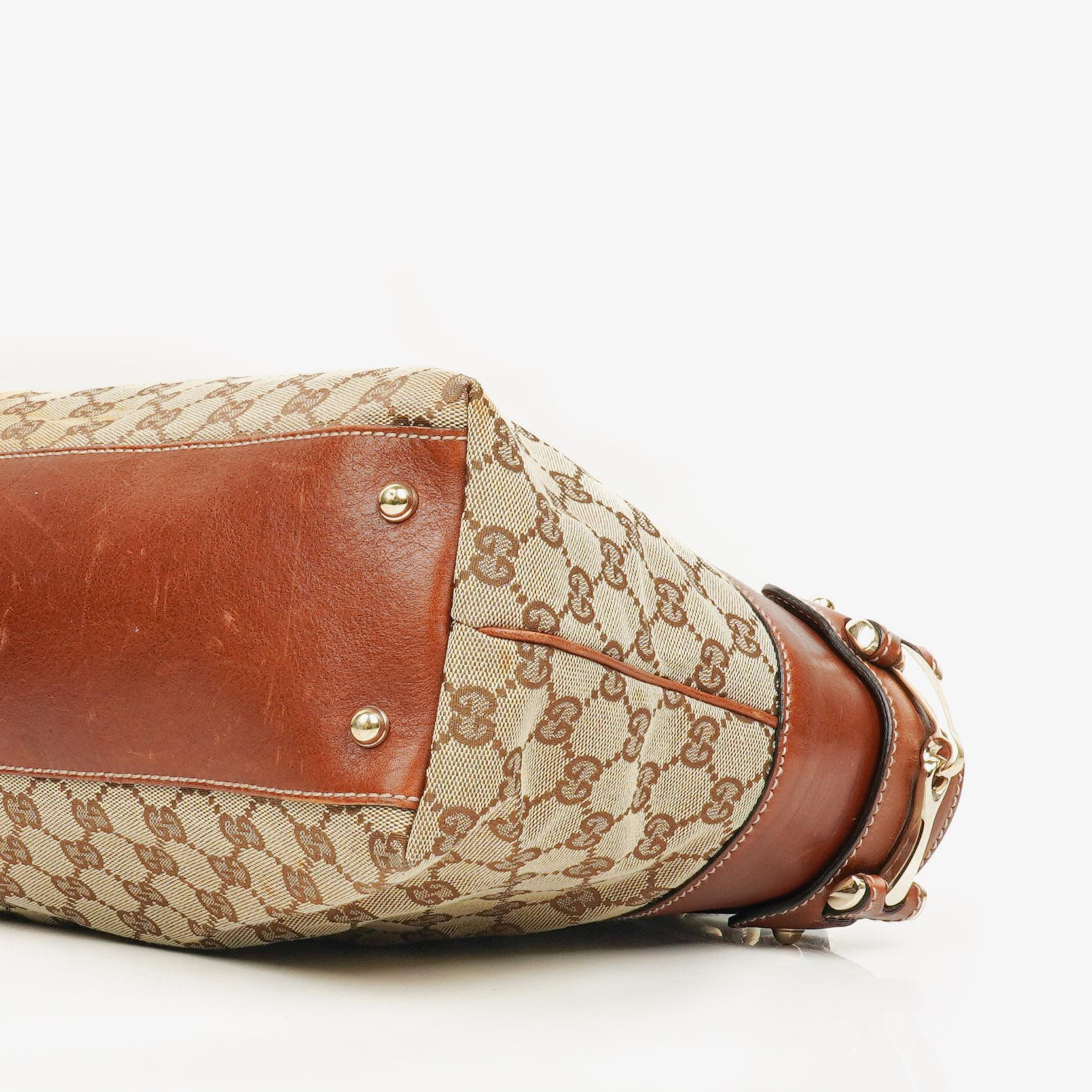 Gucci GG Monogram Canvas Handtasche in Beige/Braun