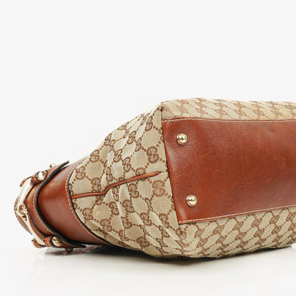 Gucci GG Monogram Canvas Handtasche in Beige/Braun