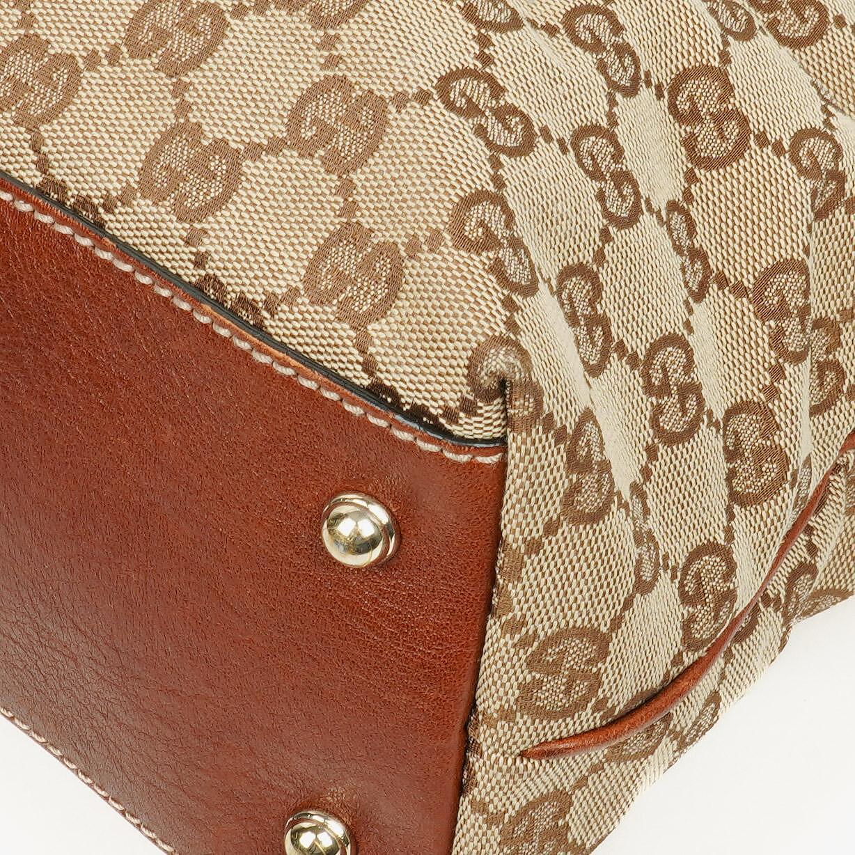 Gucci GG Monogram Canvas Handtasche in Beige/Braun