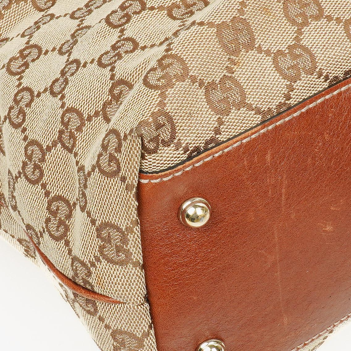 Gucci GG Monogram Canvas Handtasche in Beige/Braun