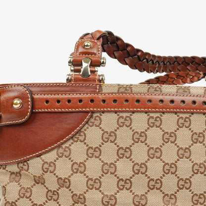 Gucci GG Monogram Canvas Handtasche in Beige/Braun