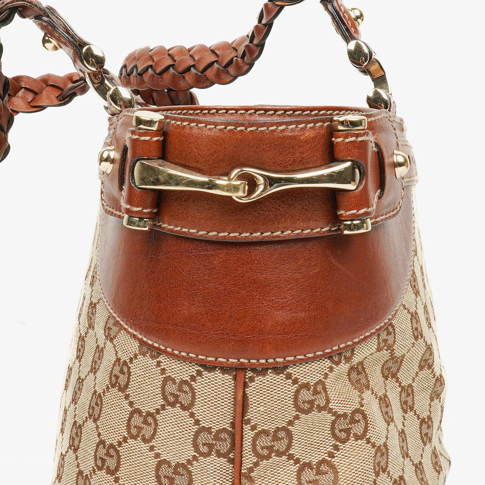 Gucci GG Monogram Canvas Handtasche in Beige/Braun