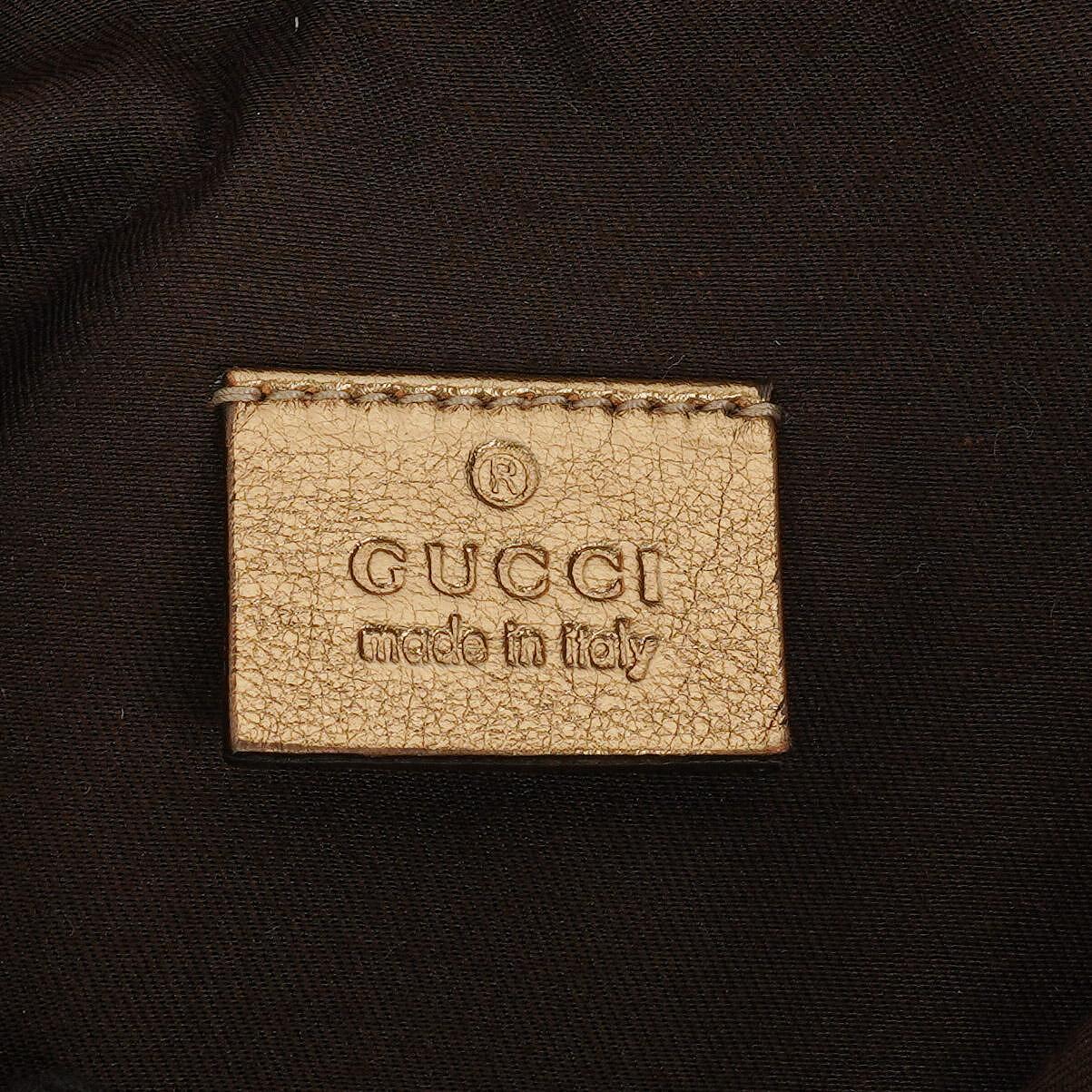 Gucci Abbey D-Ring Pochette aus GG Satin