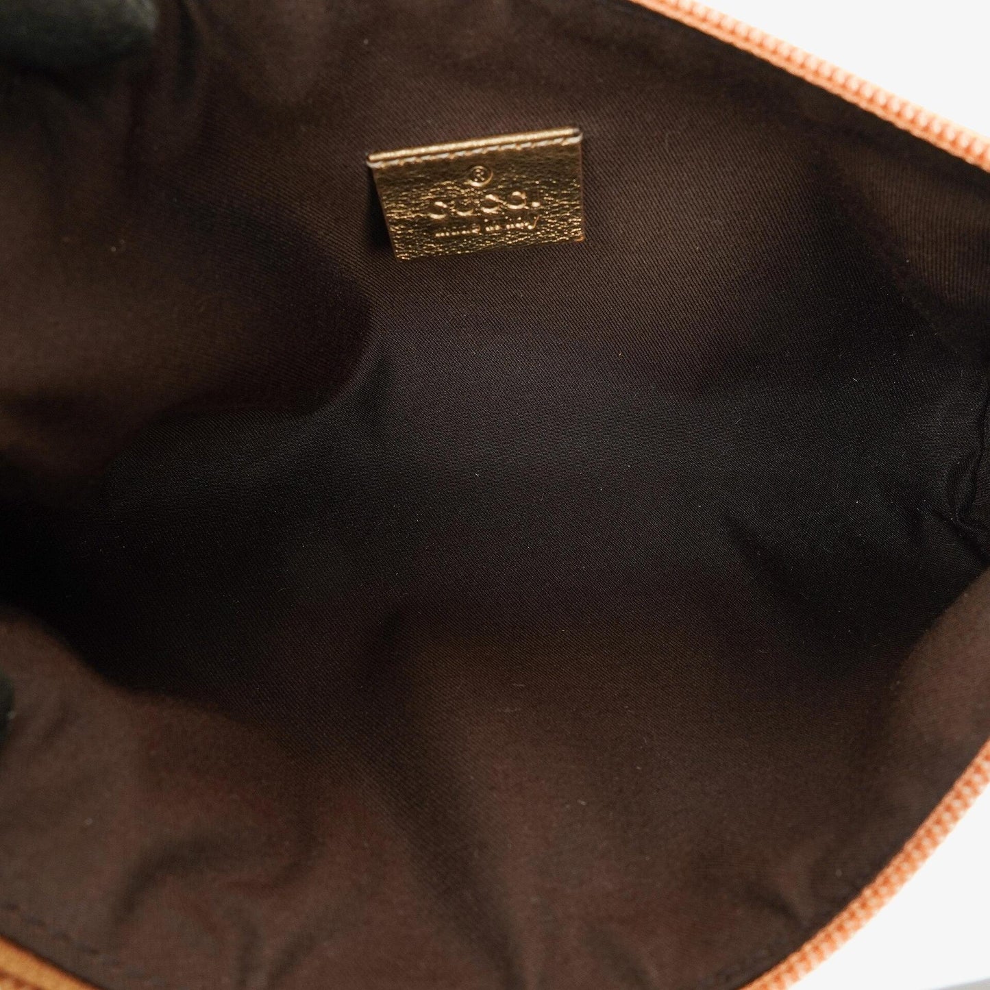 Gucci Abbey D-Ring Pochette aus GG Satin