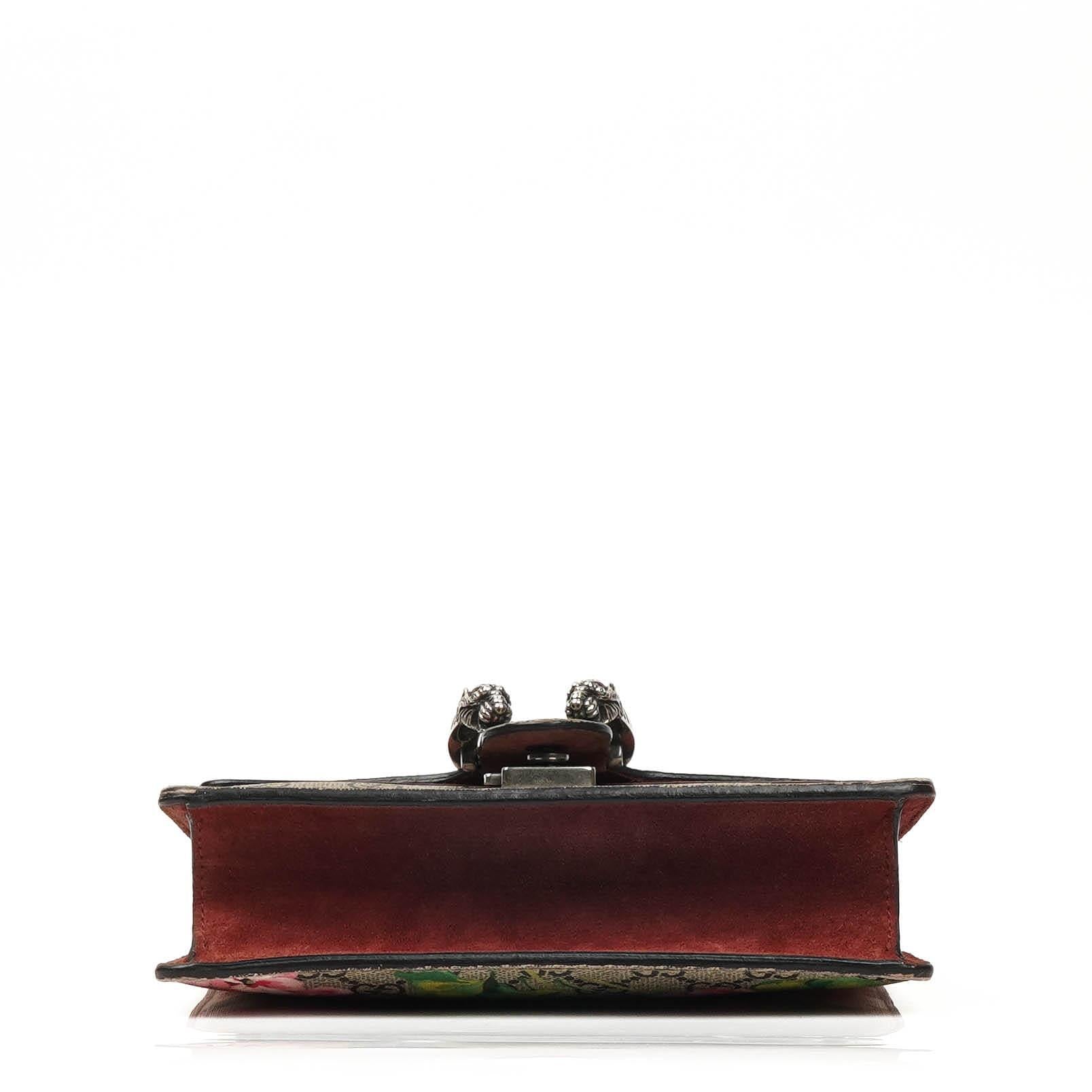 Gucci GG Supreme Monogram Blooms Mini Dionysus Schultertasche