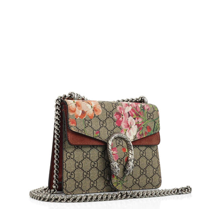 Gucci GG Supreme Monogram Blooms Mini Dionysus Schultertasche
