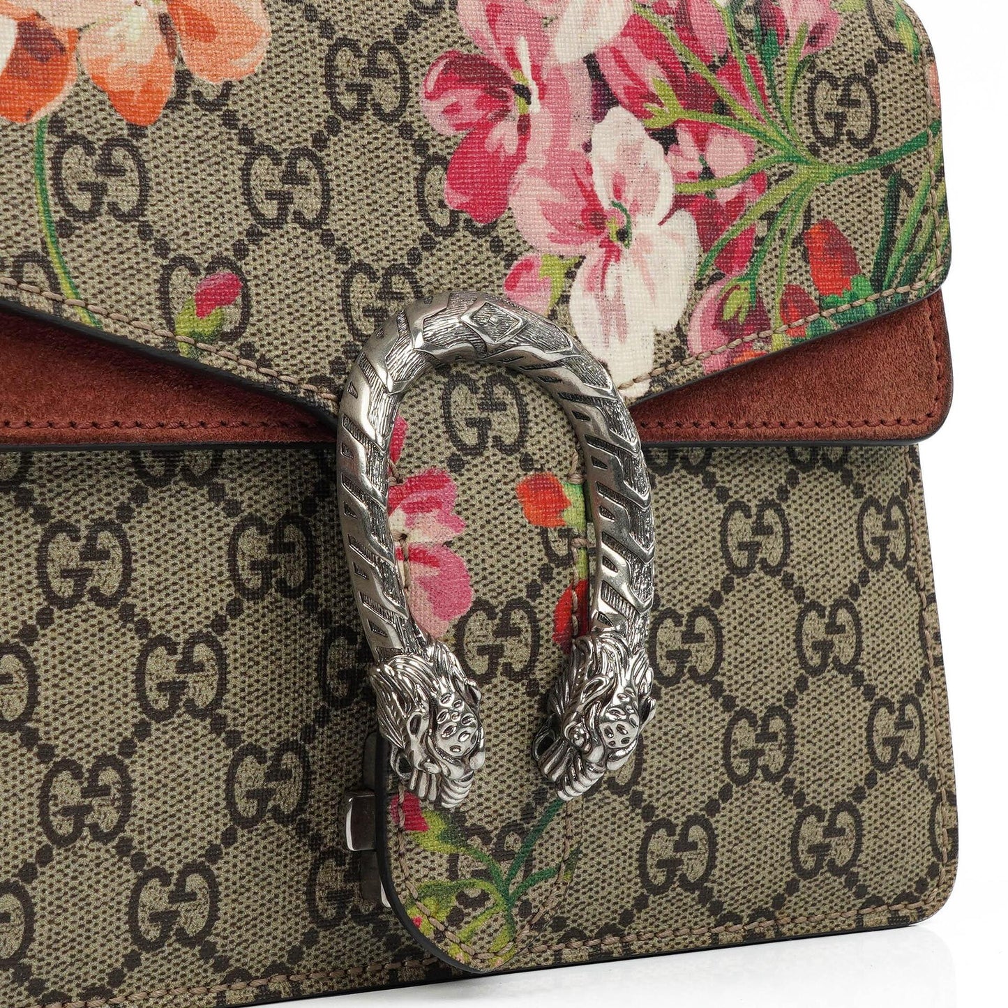 Gucci GG Supreme Monogram Blooms Mini Dionysus Schultertasche