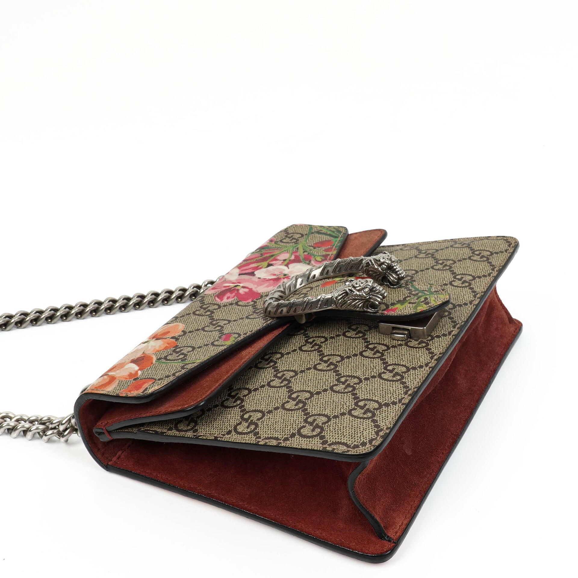 Gucci GG Supreme Monogram Blooms Mini Dionysus Schultertasche
