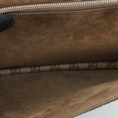 Gucci Medium Dionysus Schultertasche aus GG Supreme Monogram mit Lightning-Stickerei