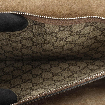 Gucci Medium Dionysus Schultertasche aus GG Supreme Monogram mit Lightning-Stickerei