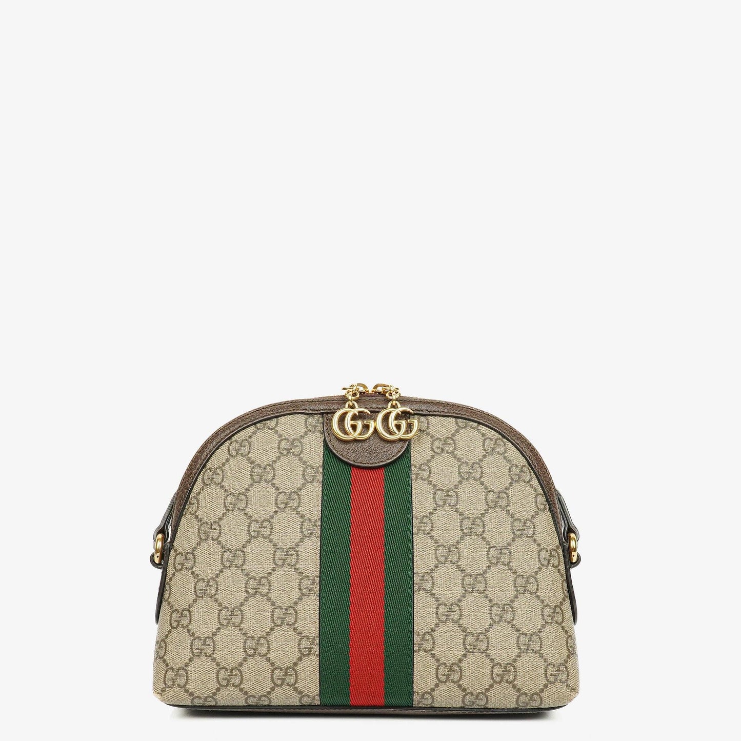 Gucci Kleine Ophidia Dome Schultertasche aus GG Supreme Monogram mit abgerundeter Oberseite
