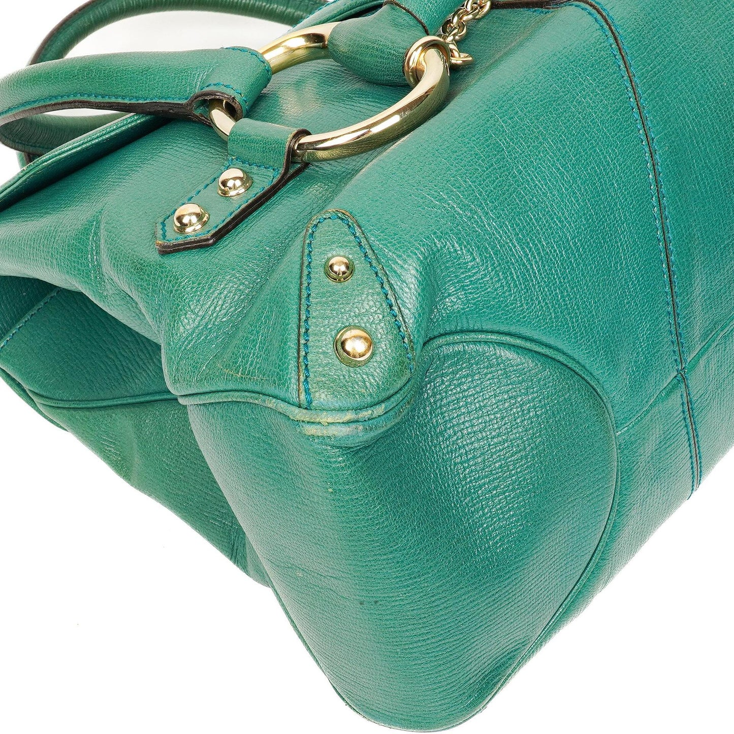 Gucci Horsebit Chain Flap Bag Large aus genarbtem Kalbsleder