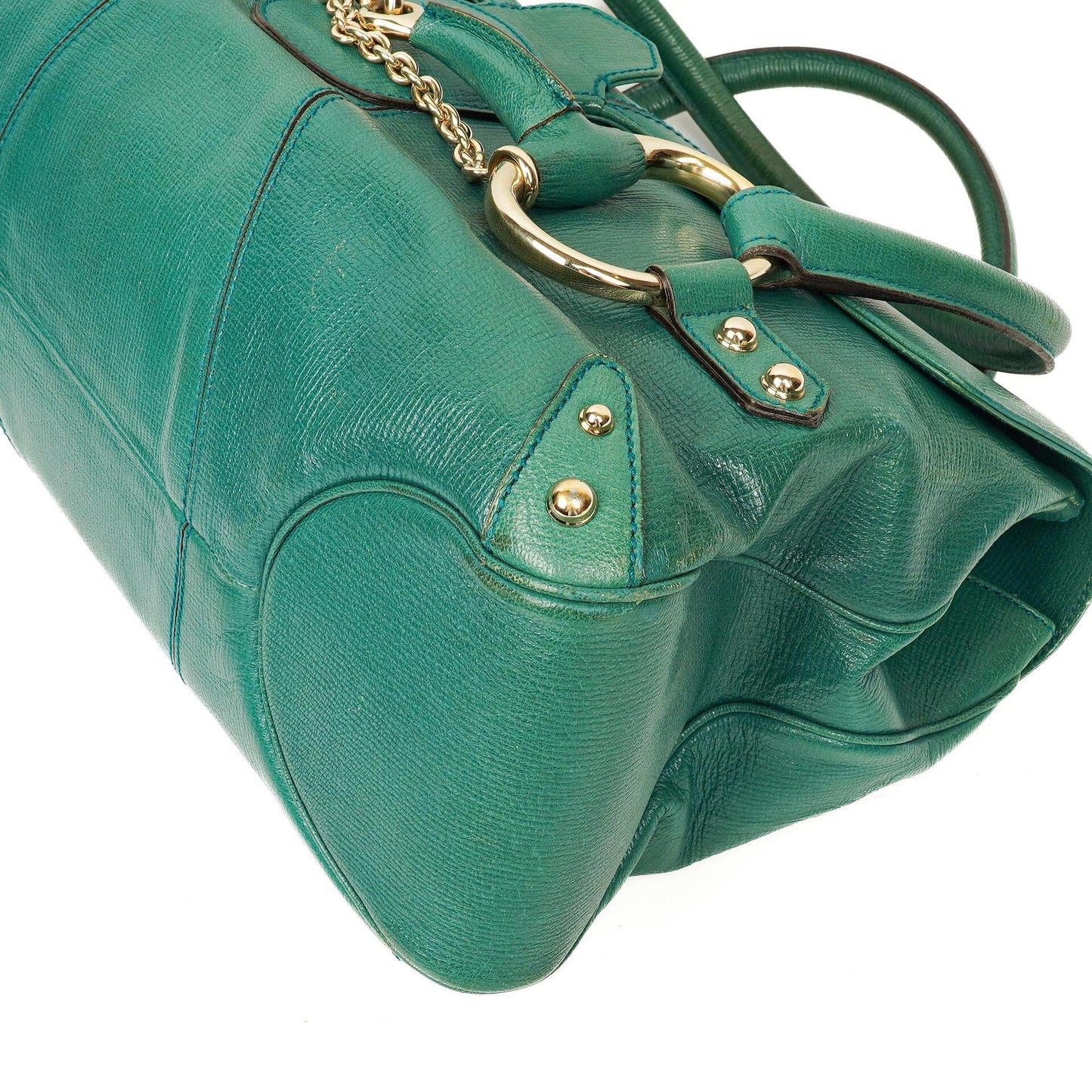 Gucci Horsebit Chain Flap Bag Large aus genarbtem Kalbsleder