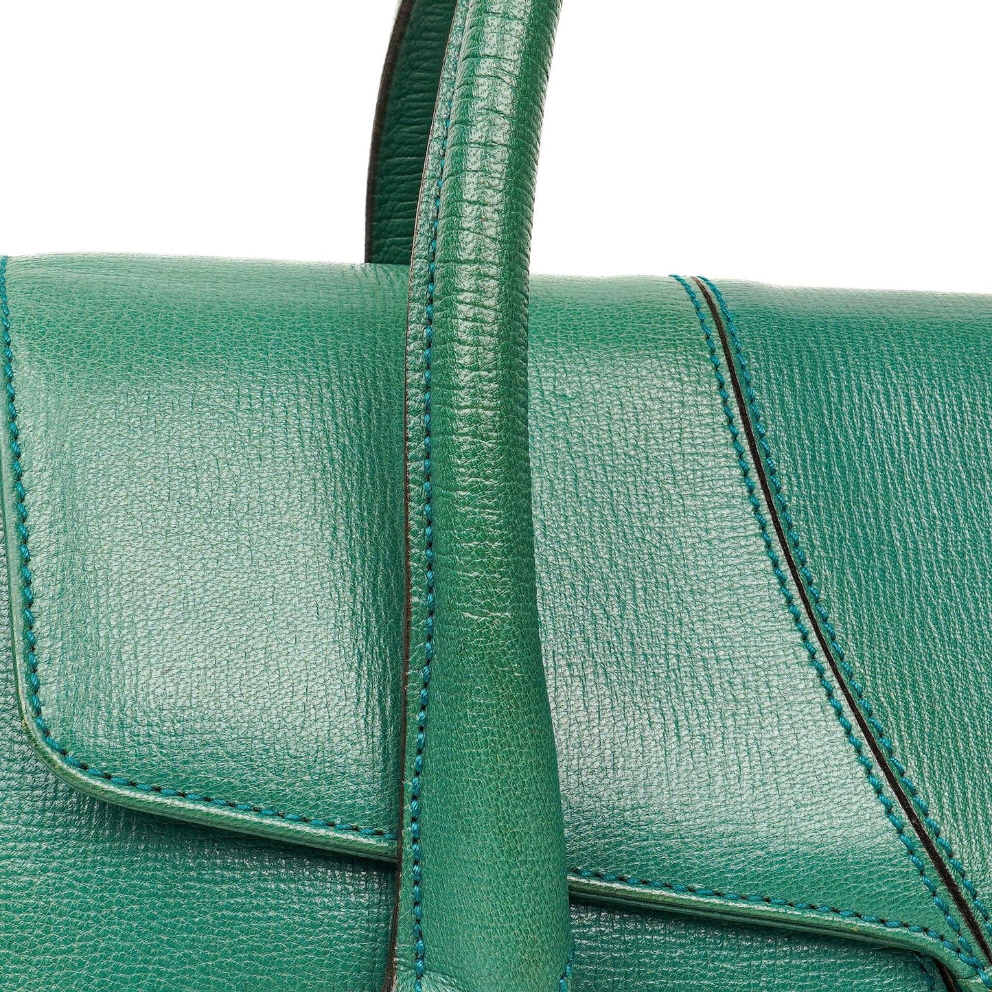 Gucci Horsebit Chain Flap Bag Large aus genarbtem Kalbsleder