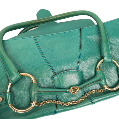 Gucci Horsebit Chain Flap Bag Large aus genarbtem Kalbsleder