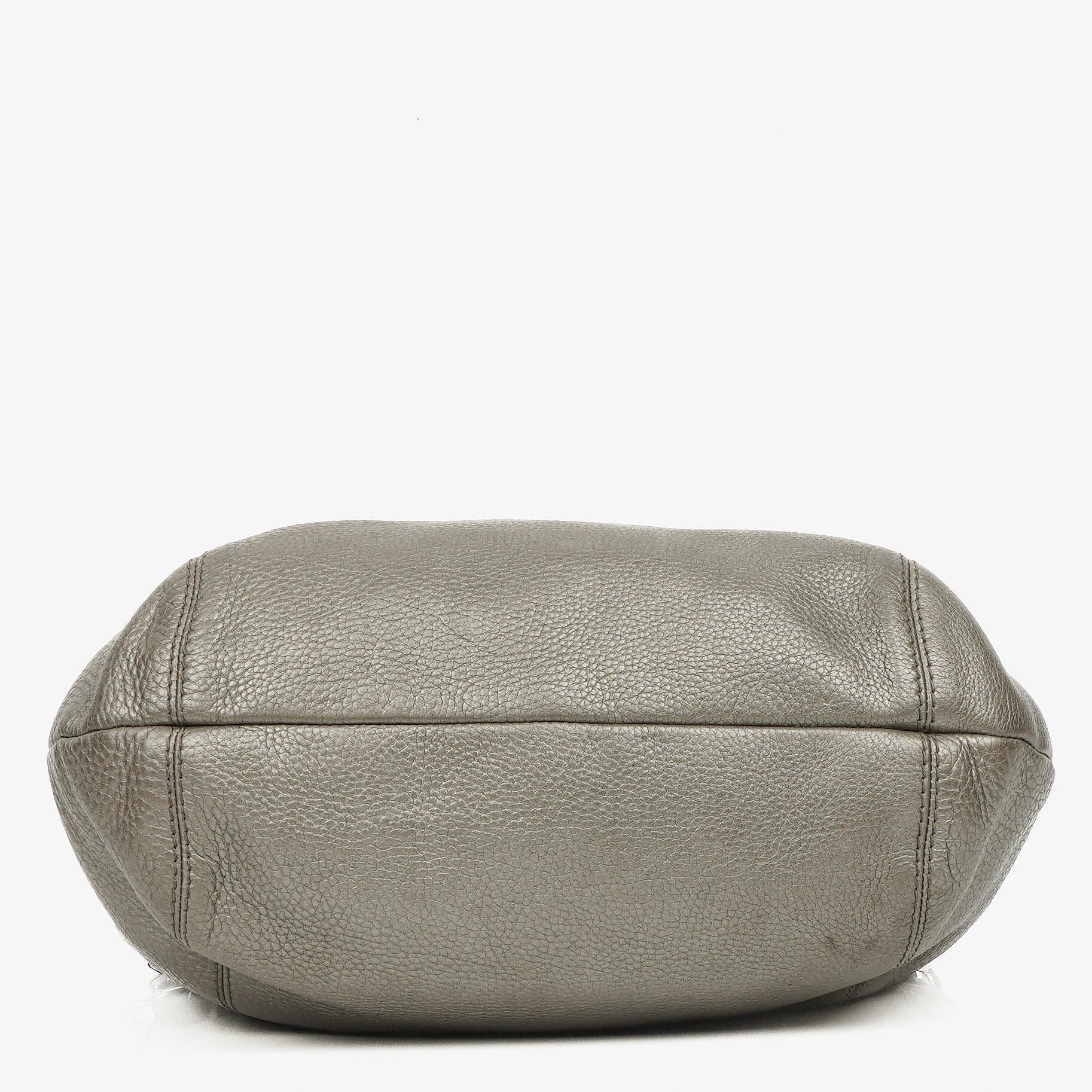 Gucci Horsebit Hobo aus grauem genarbtem Kalbsleder