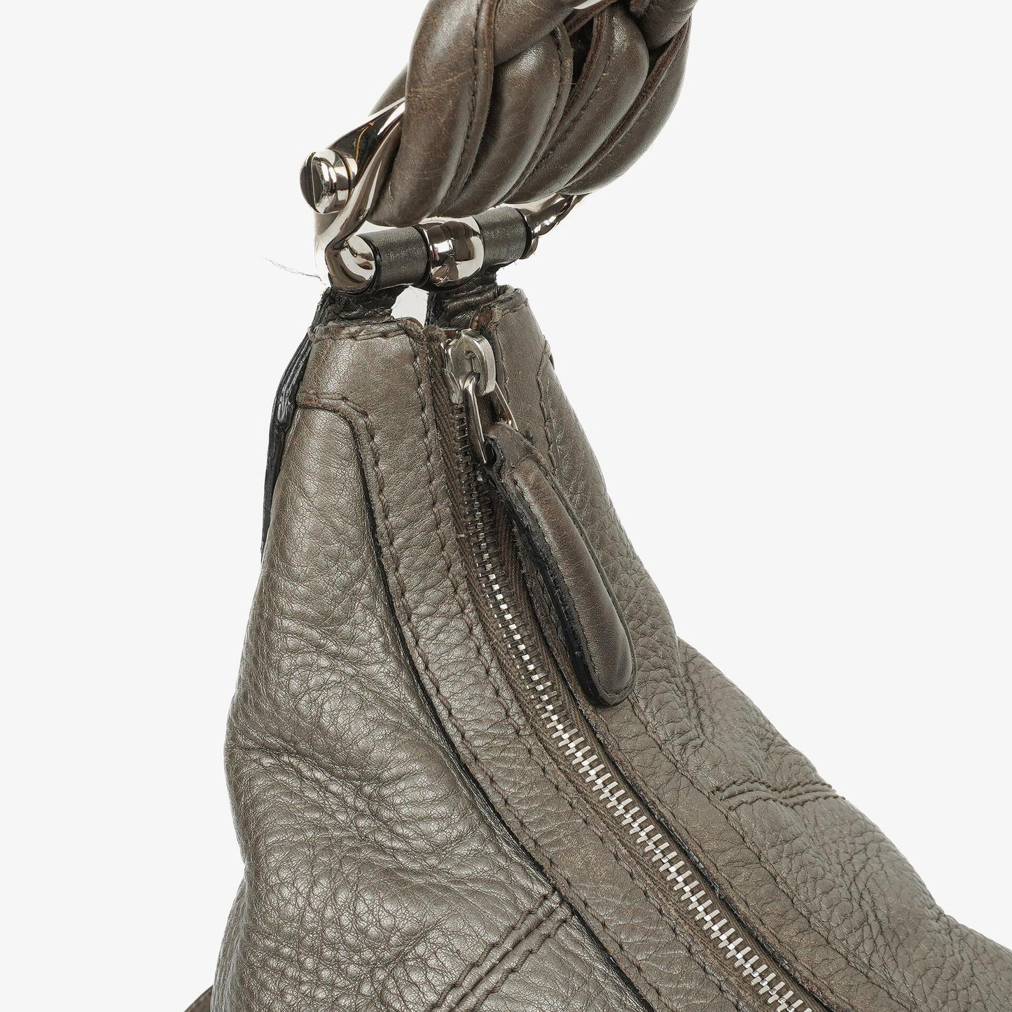 Gucci Horsebit Hobo aus grauem genarbtem Kalbsleder