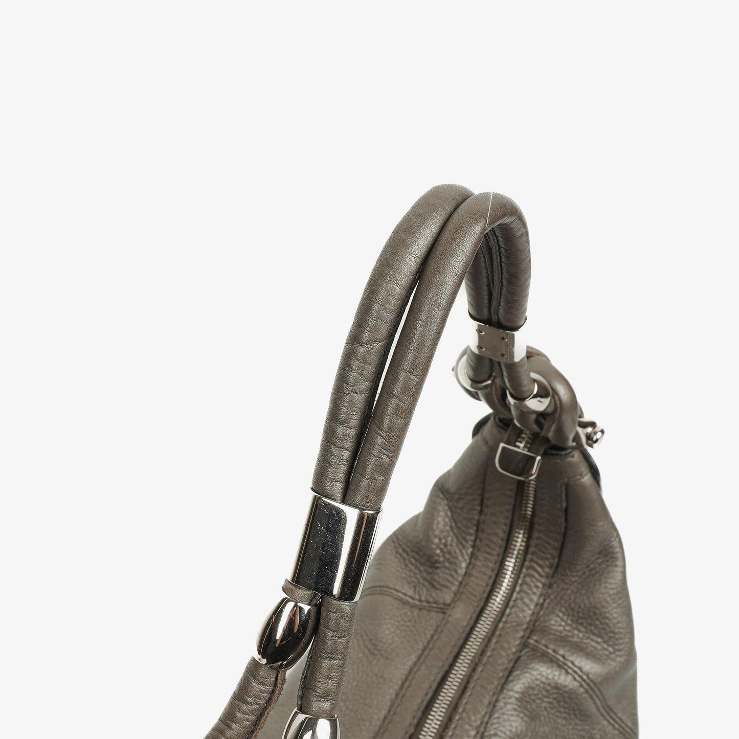 Gucci Horsebit Hobo aus grauem genarbtem Kalbsleder